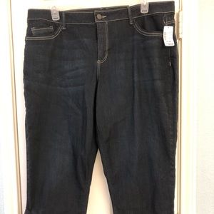 CJ Banks denim Capri pants, dark blue